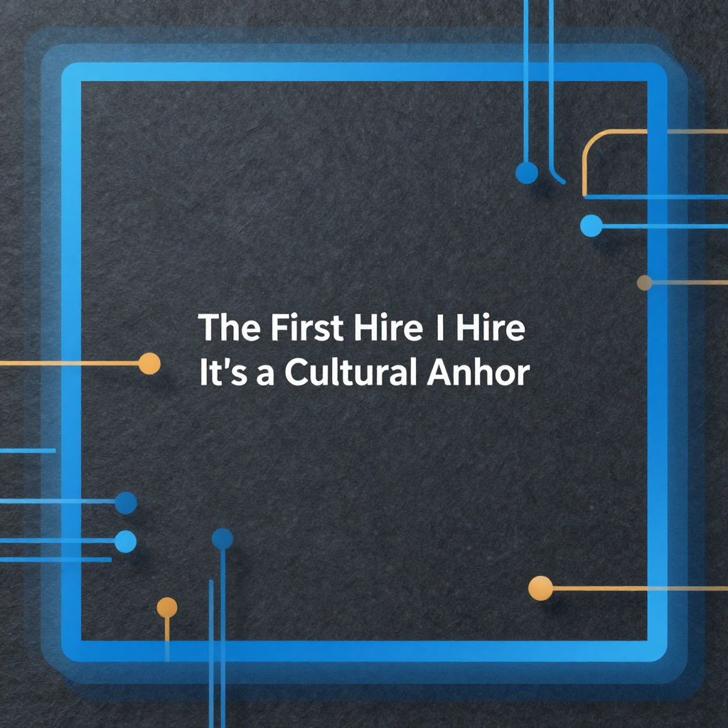 The First Hire Isn't a Hire—It's a Cultural Anchor