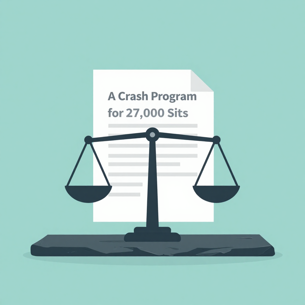 A Crash Program for 27,000 Sites