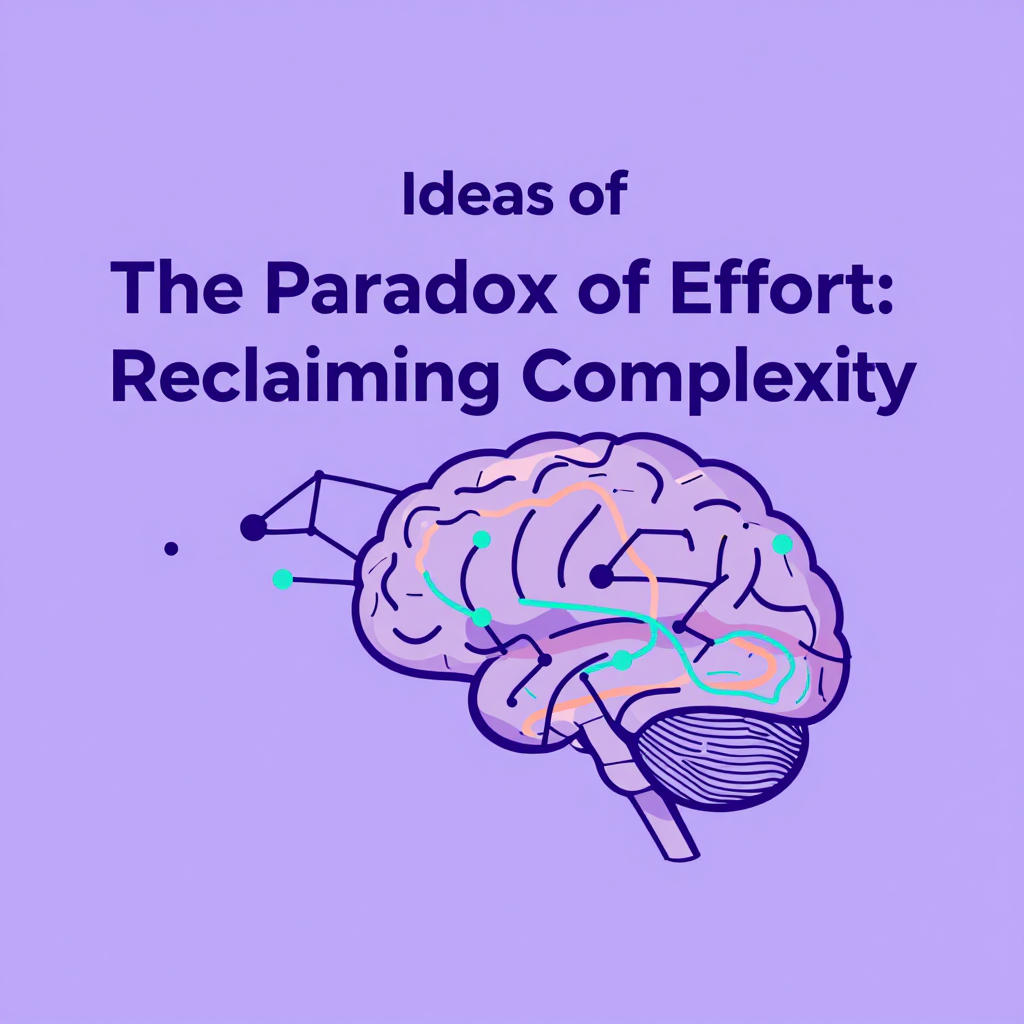 The Paradox of Effort: Reclaiming Complexity\n\nThe human mind, while remarkable for its ability to focus and pursue, harbors a peculiar, counter-intuitive limitation: when it comes to the most complex, "messy" goals, conscious effort can sometimes work against us. We experience this daily. You attempt to force yourself to fall asleep, only to find your mind racing uncontrollably. You consciously try to appear more charming in a social setting, only to find your speech becoming halting and your movements awkward. You set out to find happiness, and somehow it retreats further into the distance the more you stalk it. This is not a failure of character, but a fundamental psychological pattern: the paradox of effort. \n\nThe harder we attempt to reach certain goals directly, the more we actively sabotage ourselves. The psychological mechanism driving this often involves the intrusion of conscious thought into systems that require subconscious processing or effortless flow. When we focus too intensely on the goal itself, we choke off the natural dynamics that would have led us there organically. It raises a fascinating question: if direct pursuit is often counterproductive, how are complex, high-value outcomes ever achieved? The answer, as explored by thinkers and practitioners alike, is a strategy of obliquity—a more indirect, nuanced path. Understand how this impacts cognitive sharpenss by embracing struggle
